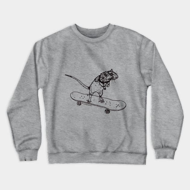 skater rat Crewneck Sweatshirt by varangyosreka